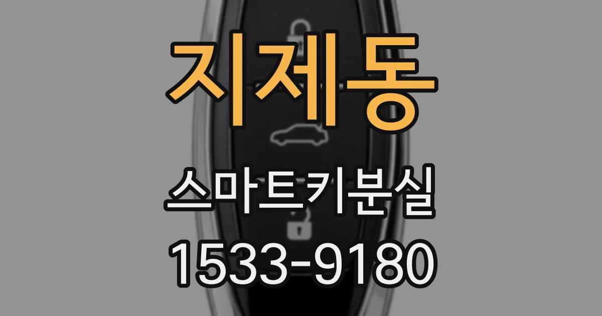 지제동 스마트키분실