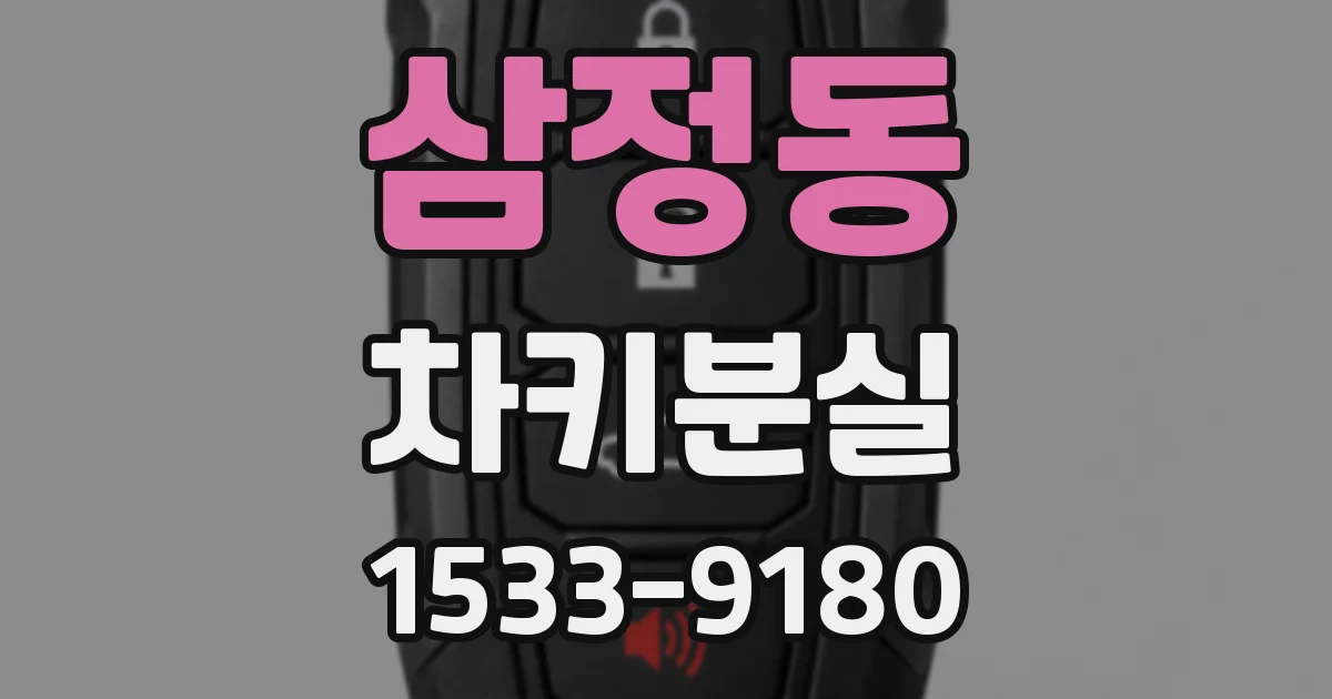 삼정동 차키분실