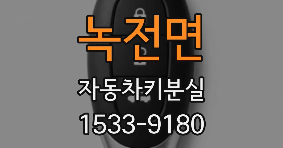 녹전면 자동차키분실