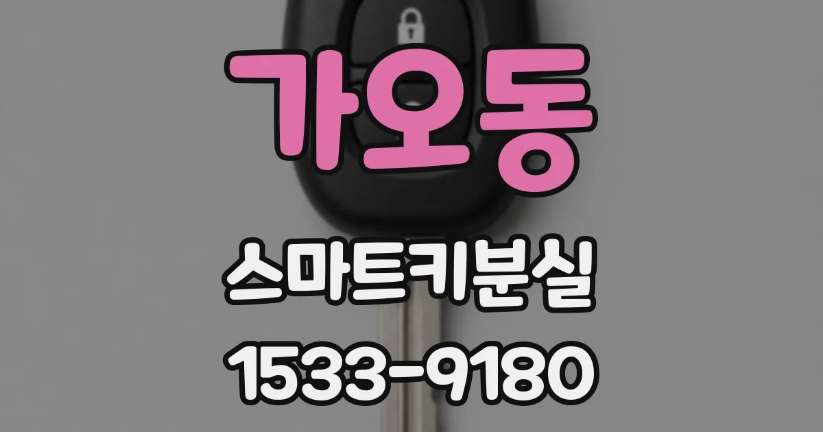 가오동 스마트키분실