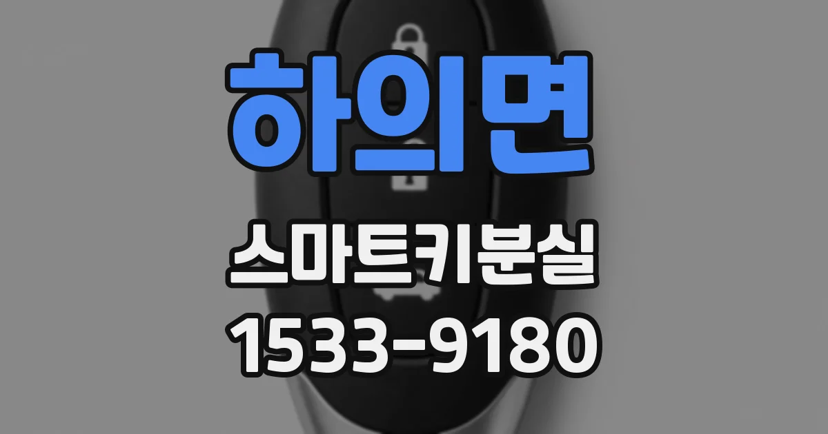 하의면 스마트키분실