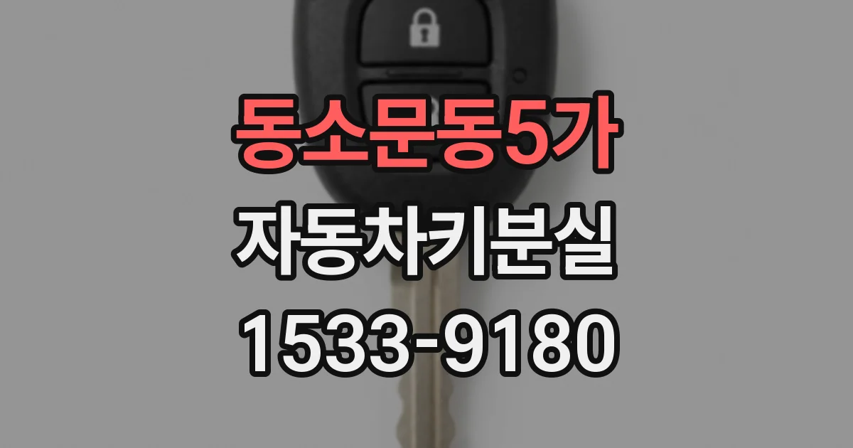 동소문동5가 자동차키분실