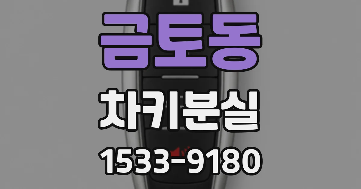 금토동 차키분실