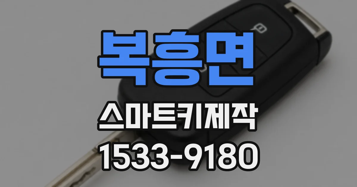 복흥면 스마트키제작