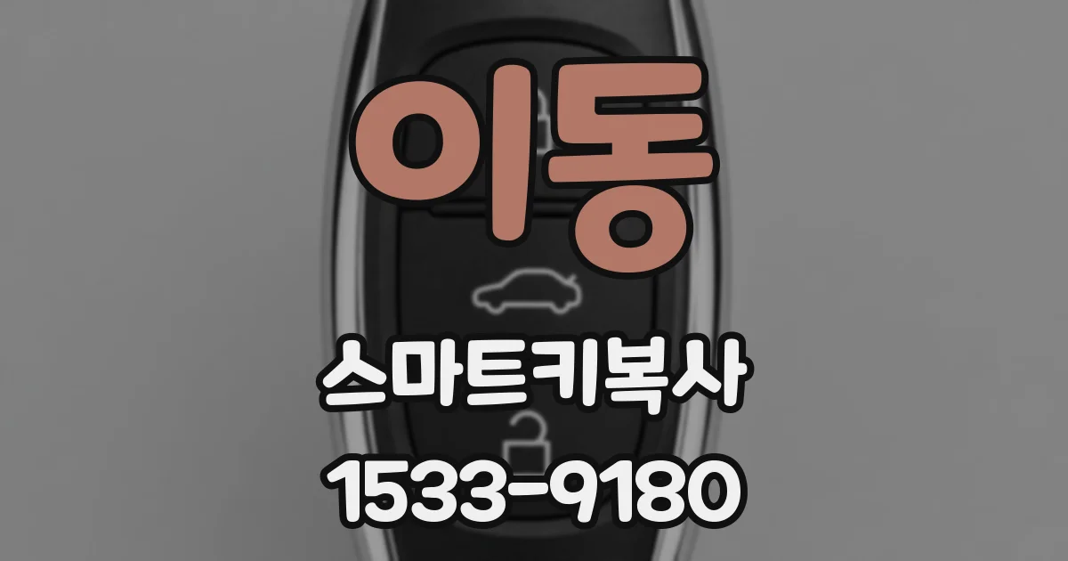 이동 스마트키복사