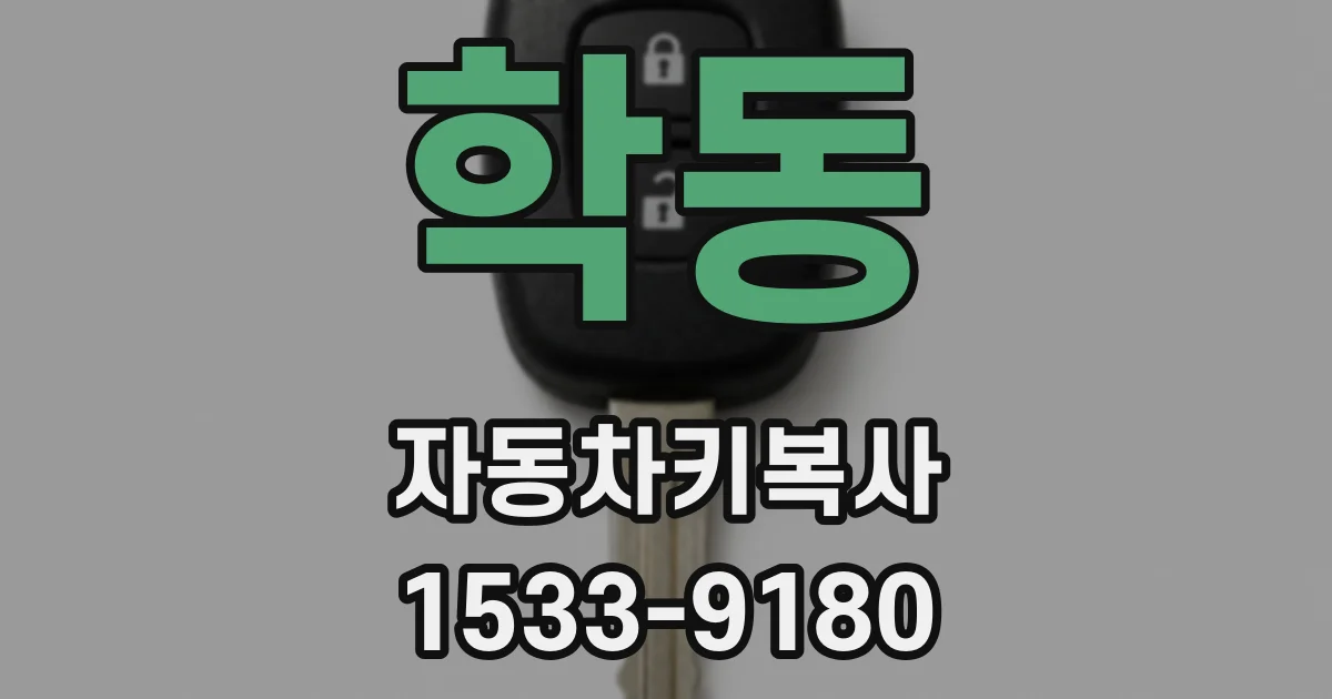 학동 자동차키복사
