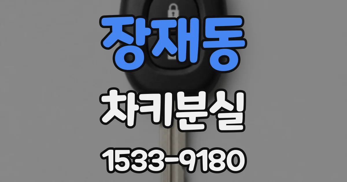 장재동 차키분실