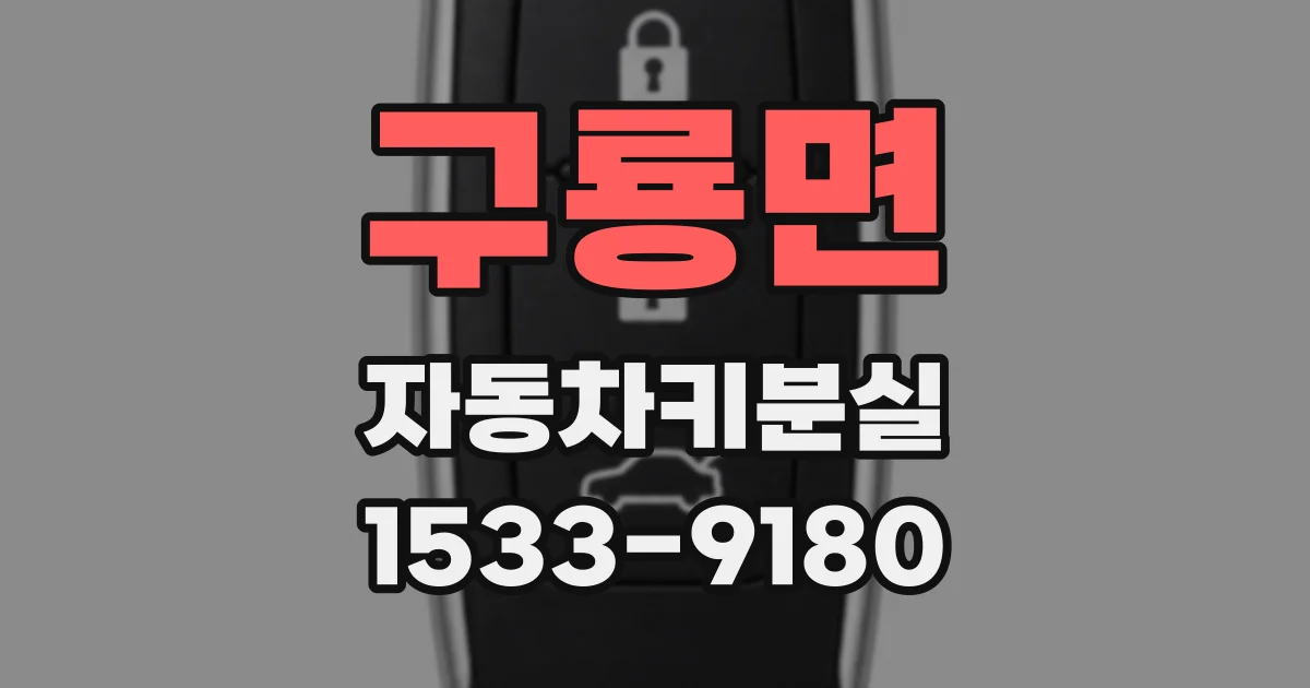 구룡면 자동차키분실