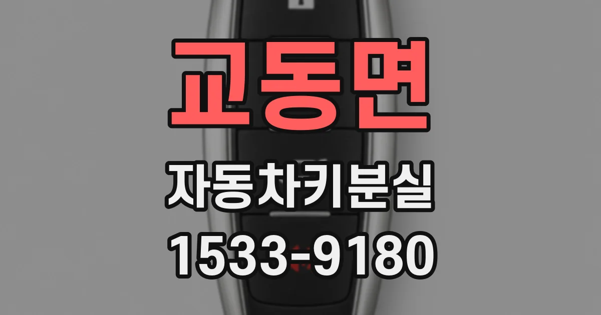 교동면 자동차키분실