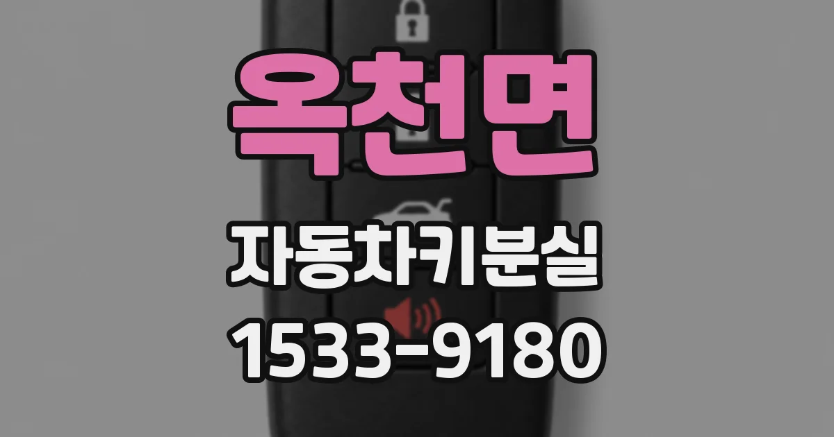 옥천면 자동차키분실