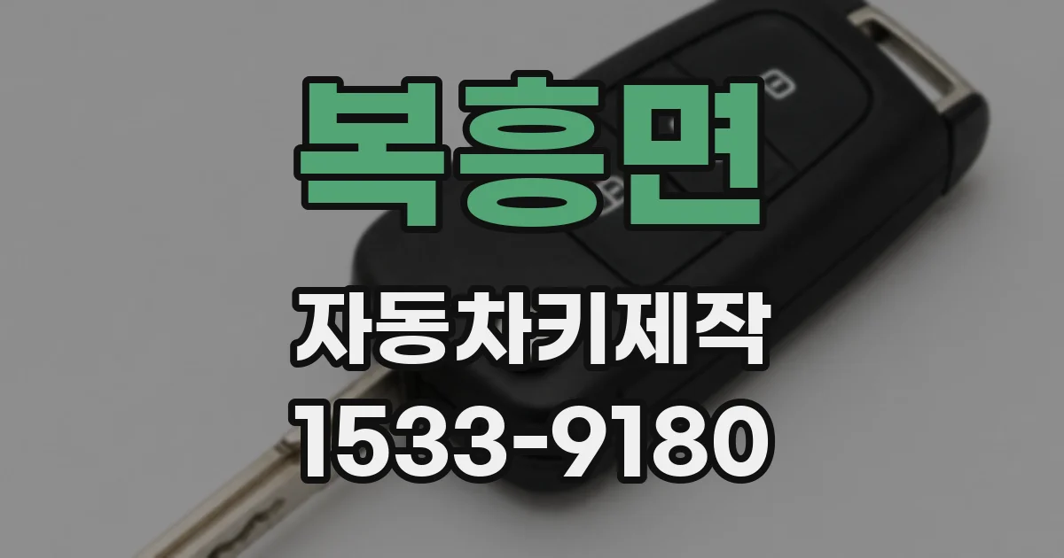복흥면 자동차키제작