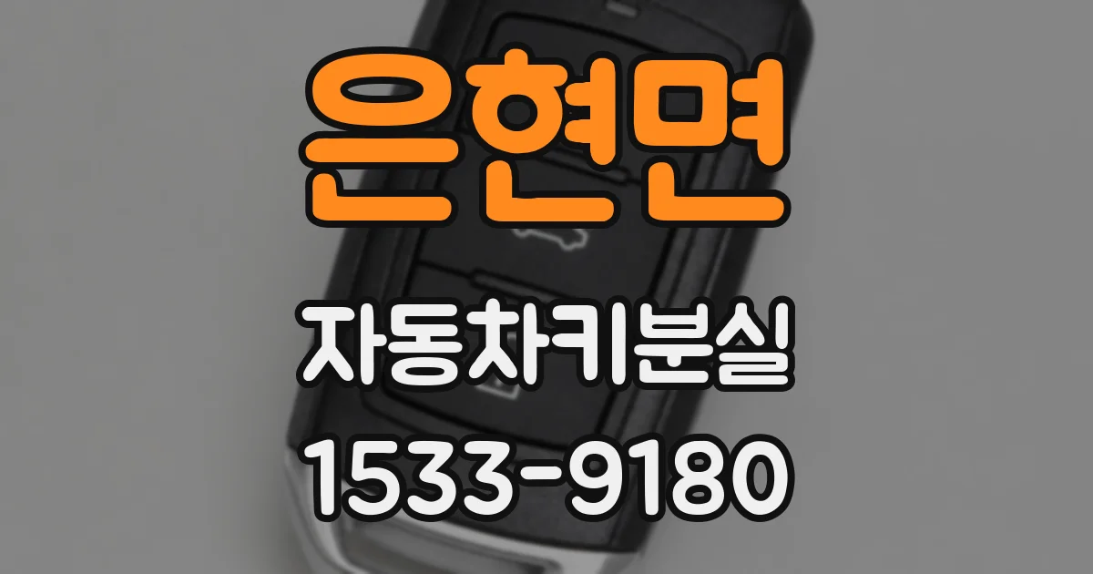 은현면 자동차키분실