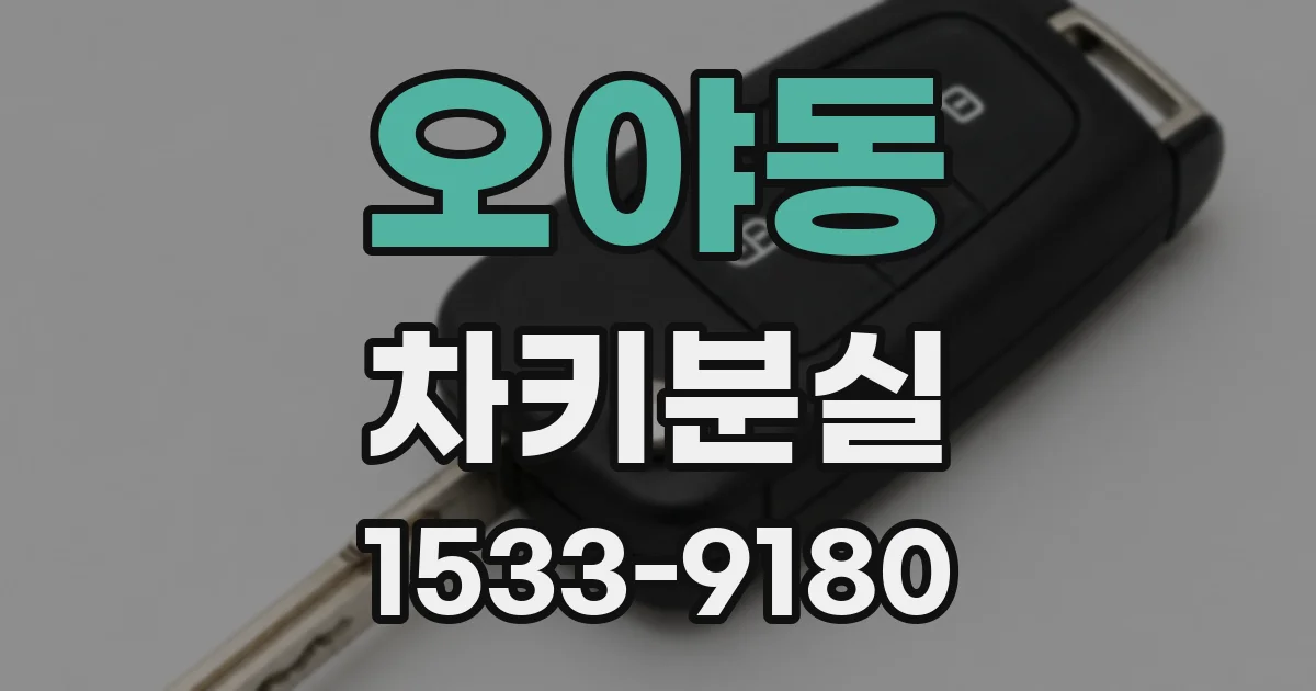 오야동 차키분실