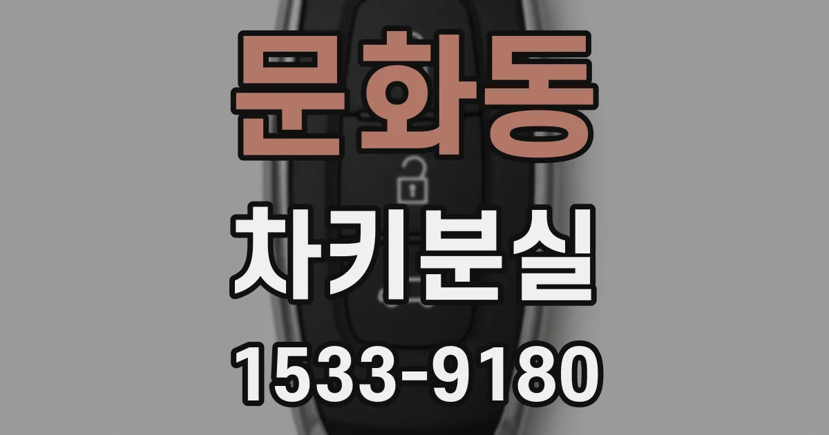 문화동 차키분실