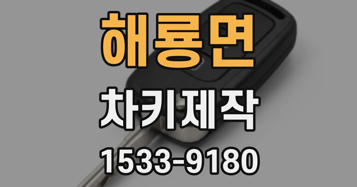 해룡면 차키제작