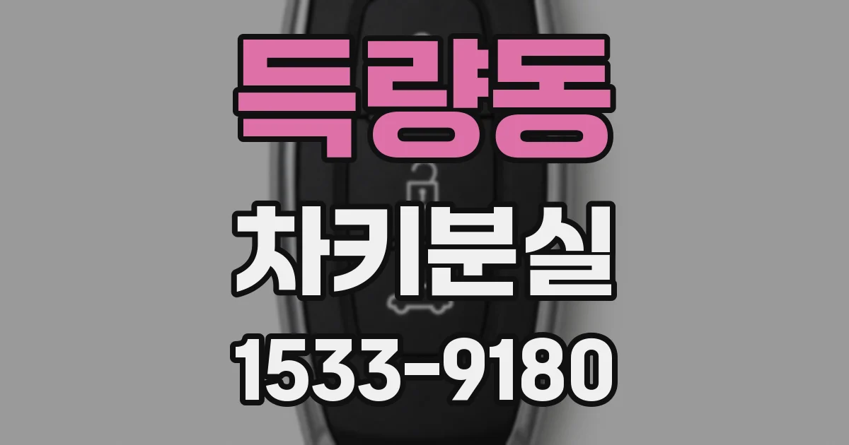득량동 차키분실