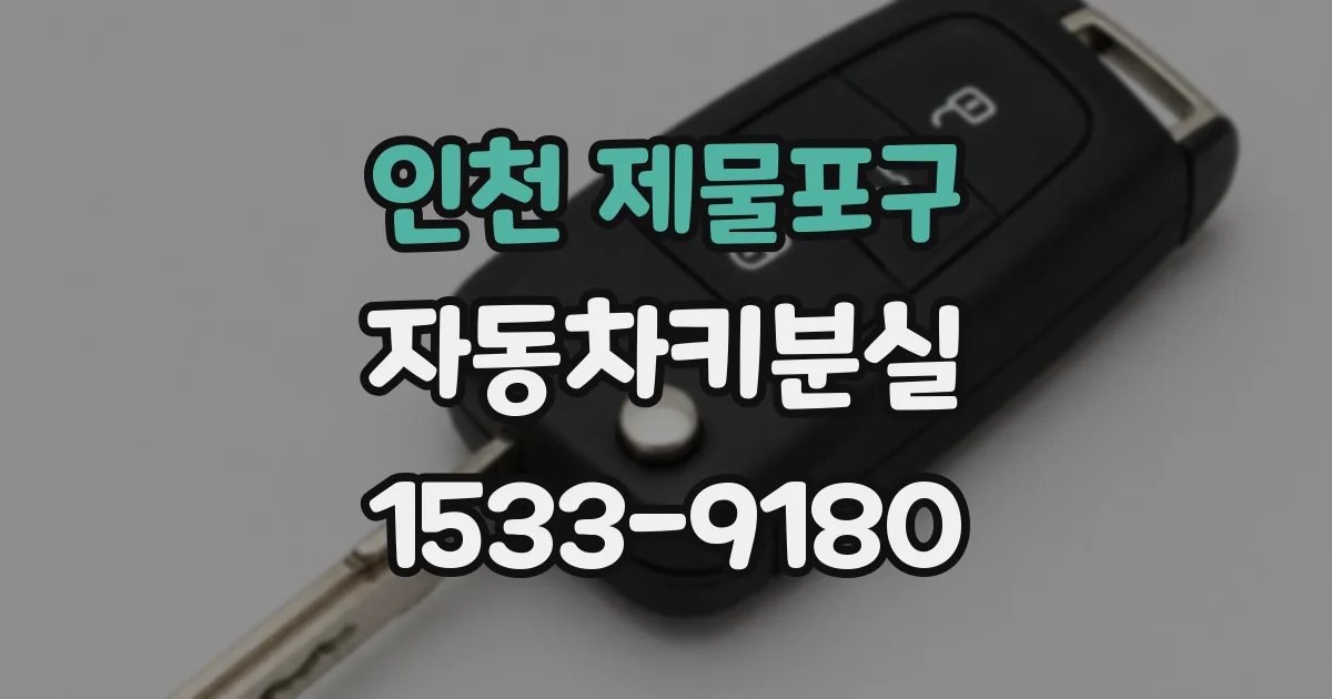 인천 제물포구 자동차키분실