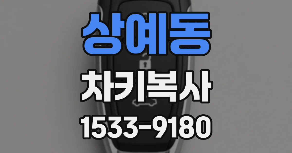상예동 차키복사