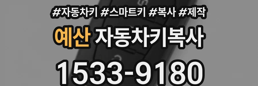 예산 자동차키복사