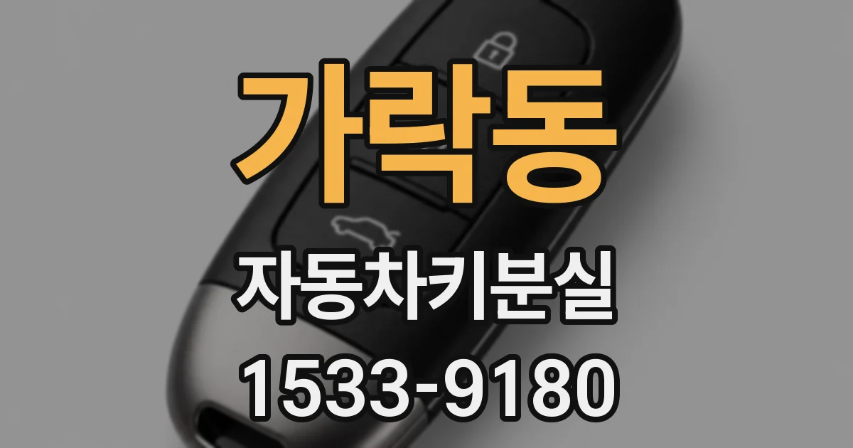가락동 자동차키분실