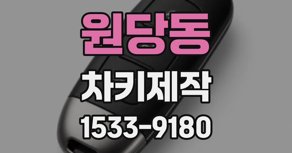 원당동 차키제작