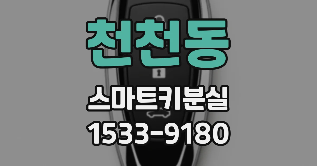 천천동 스마트키분실