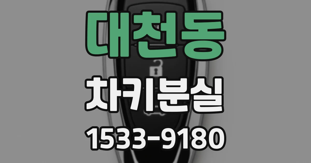 대천동 차키분실