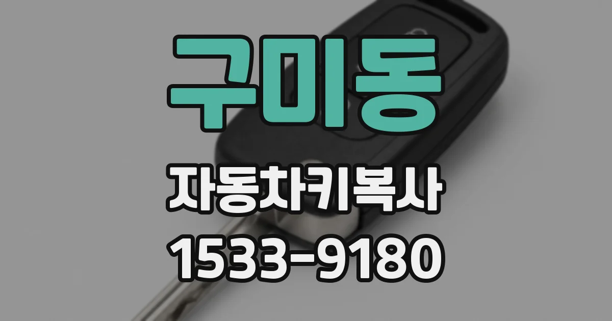 구미동 자동차키복사