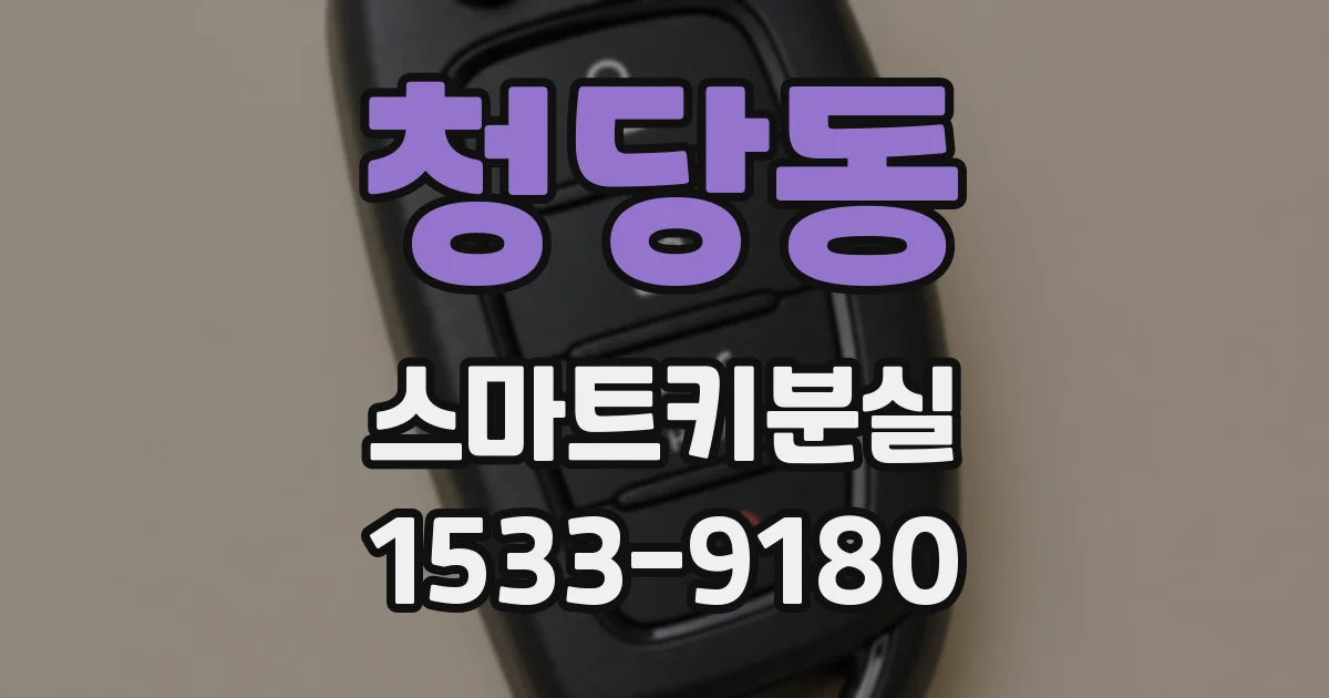 청당동 스마트키분실