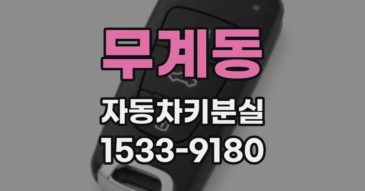 무계동 자동차키분실