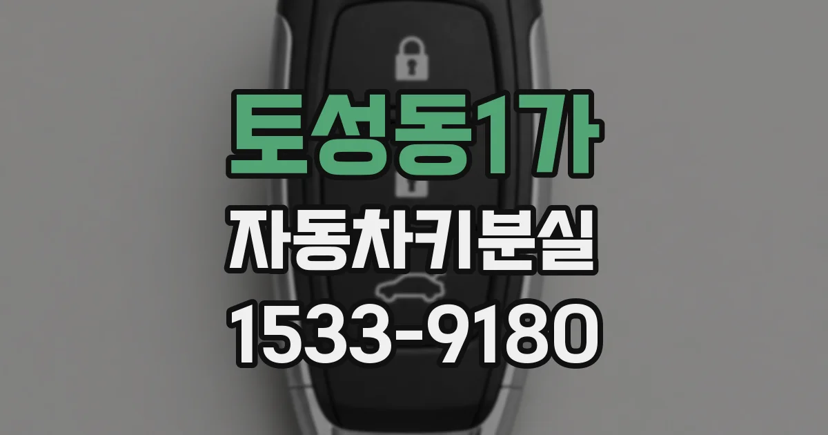 토성동1가 자동차키분실