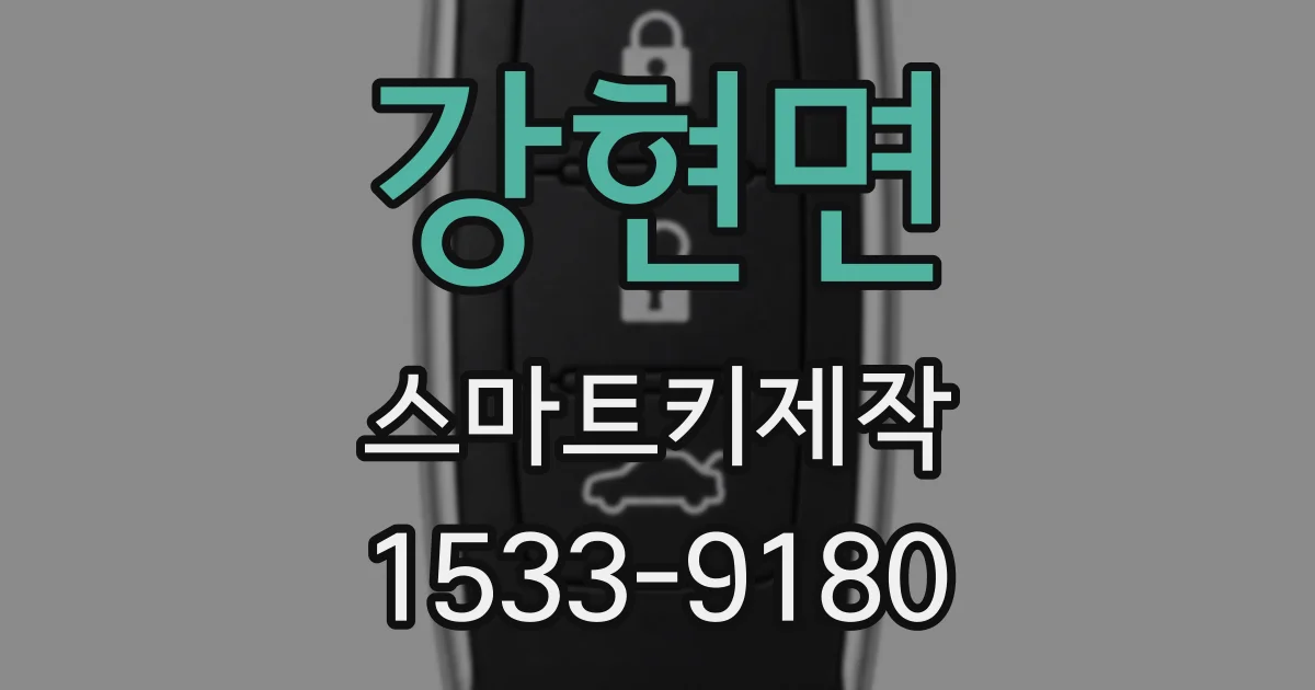 강현면 스마트키제작