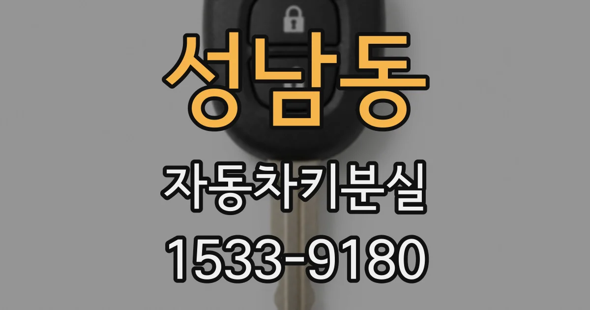 성남동 자동차키분실