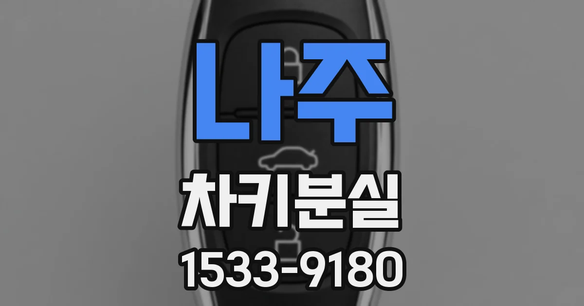 나주 차키분실