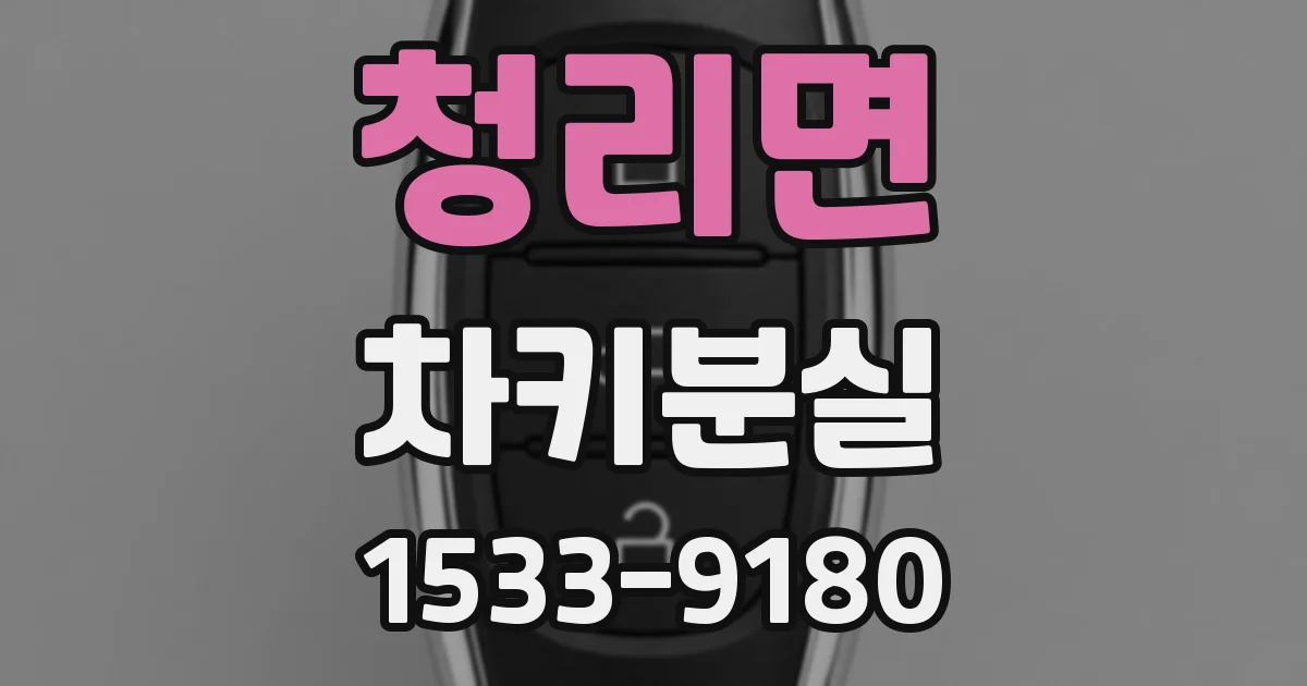 청리면 차키분실