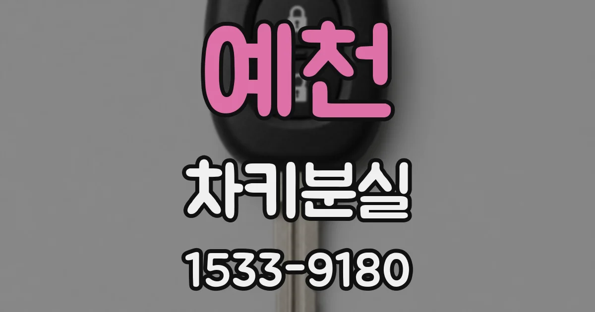 예천 차키분실