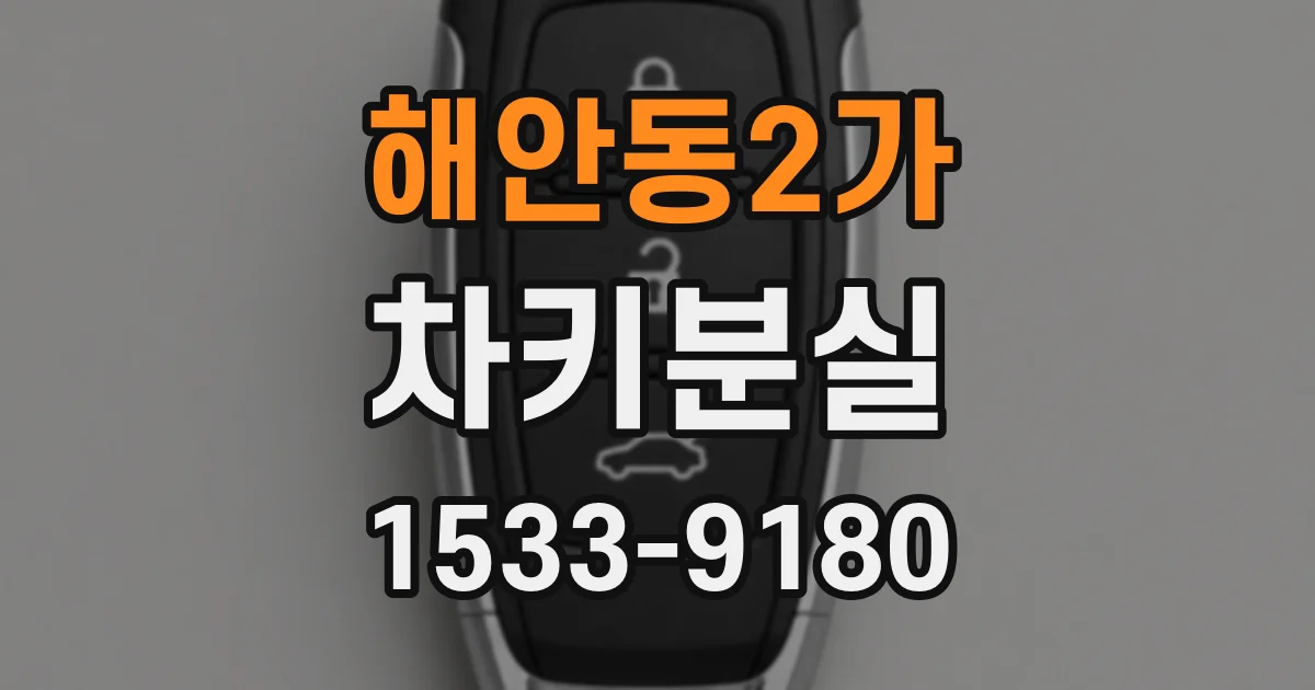 해안동2가 차키분실