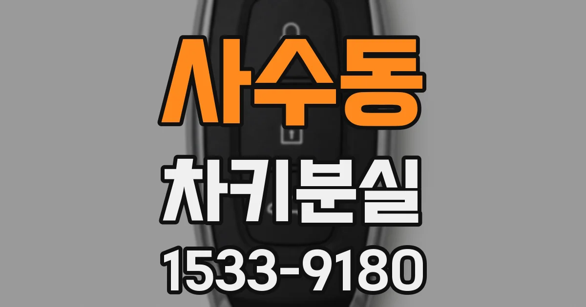 사수동 차키분실