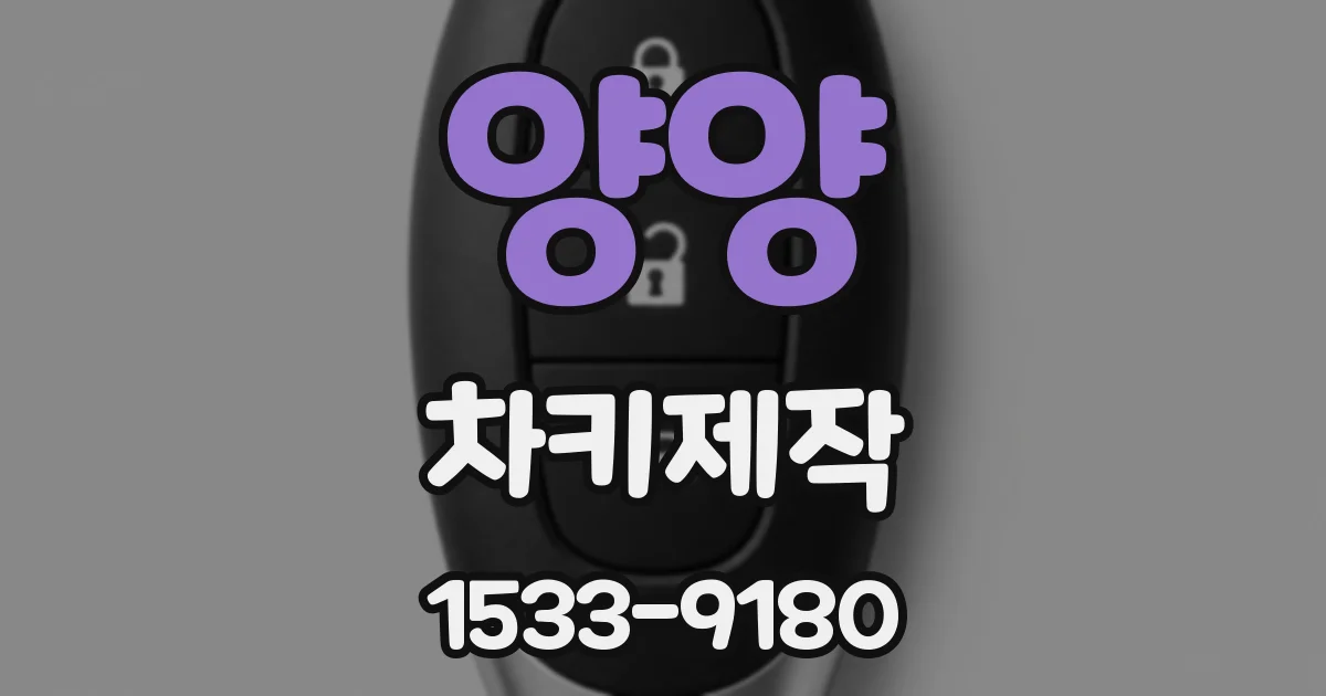 양양 차키제작
