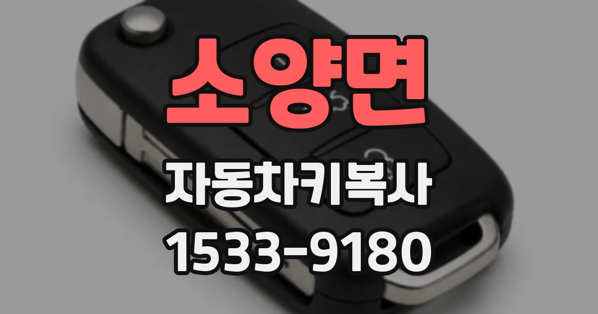 소양면 자동차키복사
