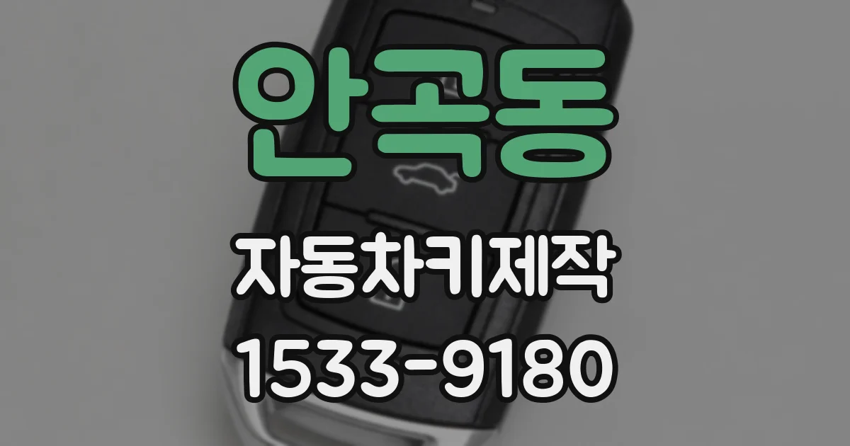 안곡동 자동차키제작