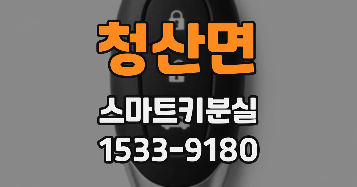 청산면 스마트키분실