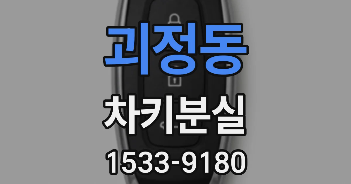 괴정동 차키분실
