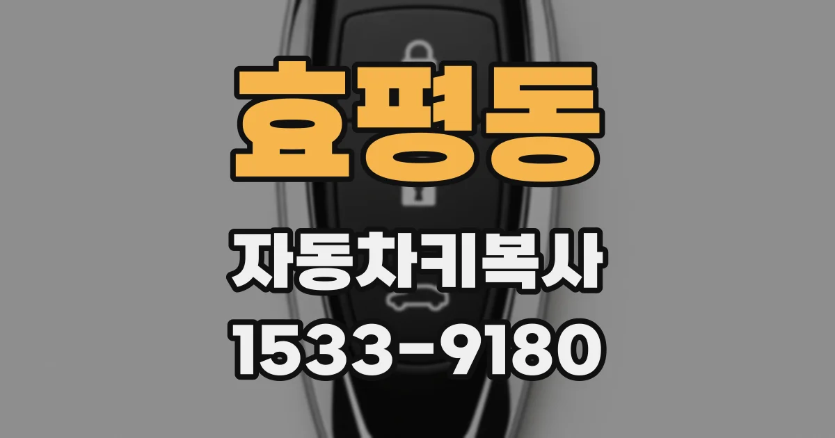 효평동 자동차키복사