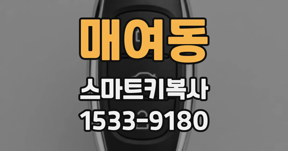 매여동 스마트키복사