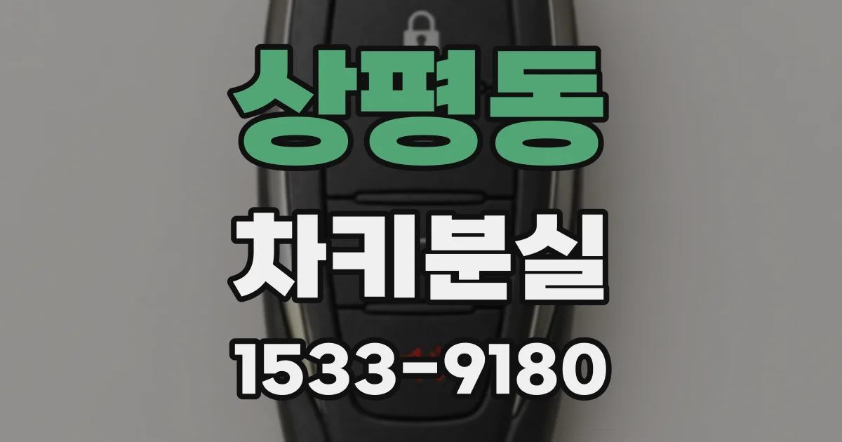 상평동 차키분실