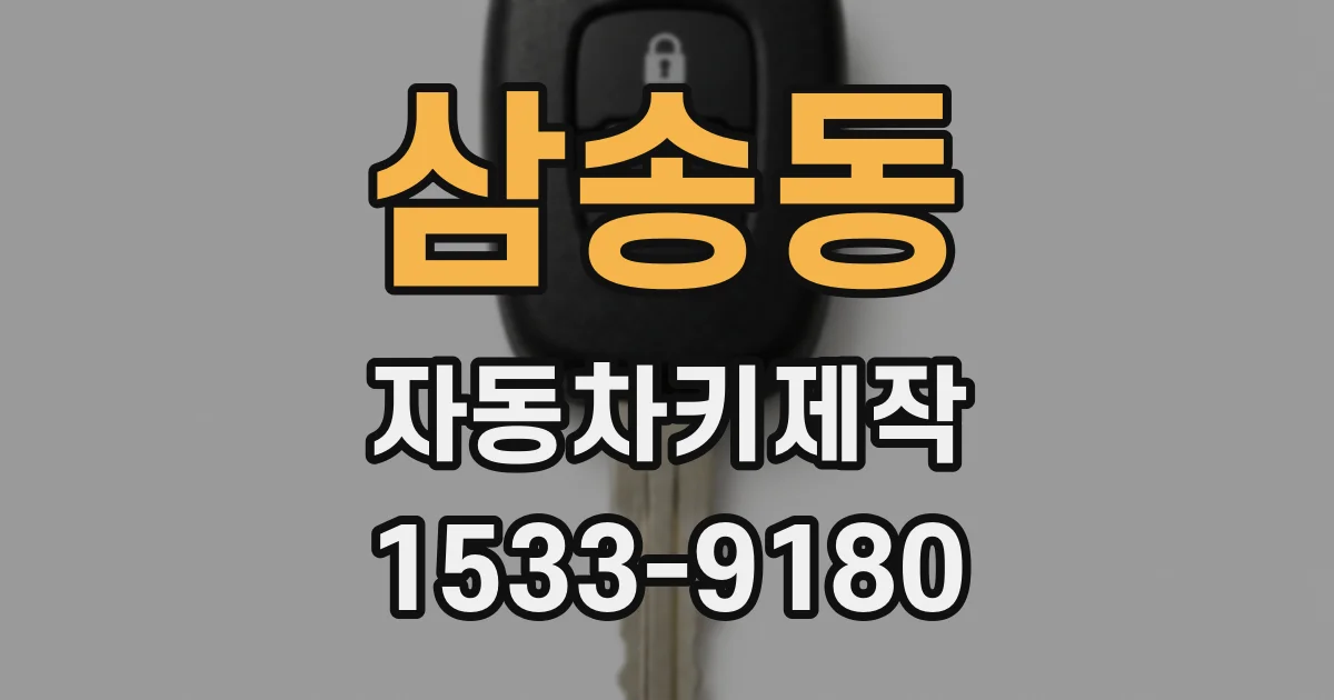 삼송동 자동차키제작