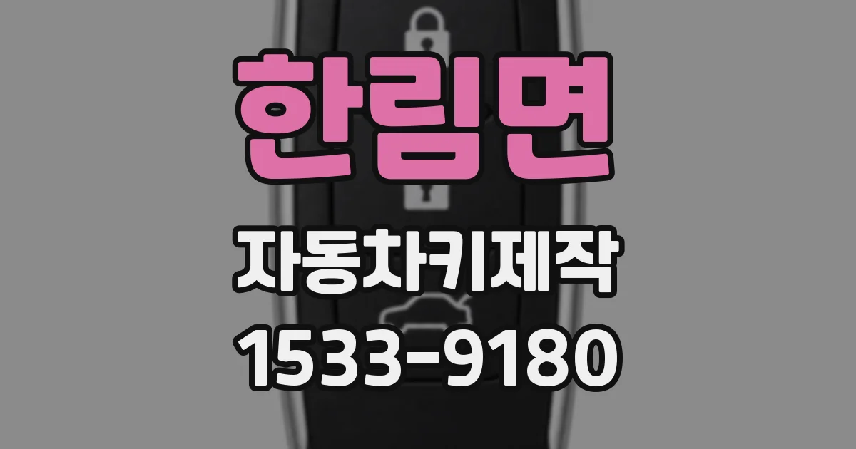 한림면 자동차키제작