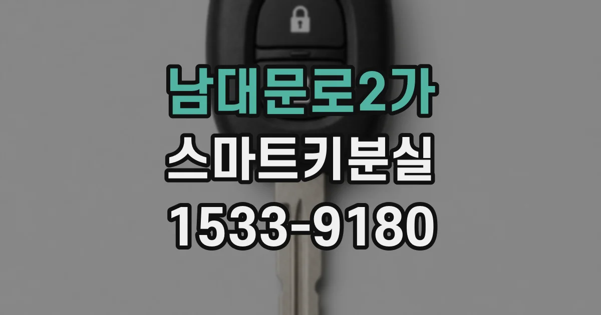 남대문로2가 스마트키분실