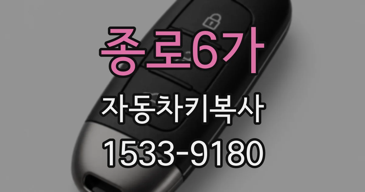 종로6가 자동차키복사